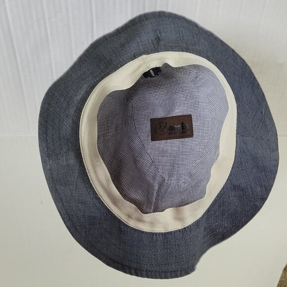 Goorin Bros Plaid Fedora Hat Linen Cotton Sz M - Picture 6 of 10
